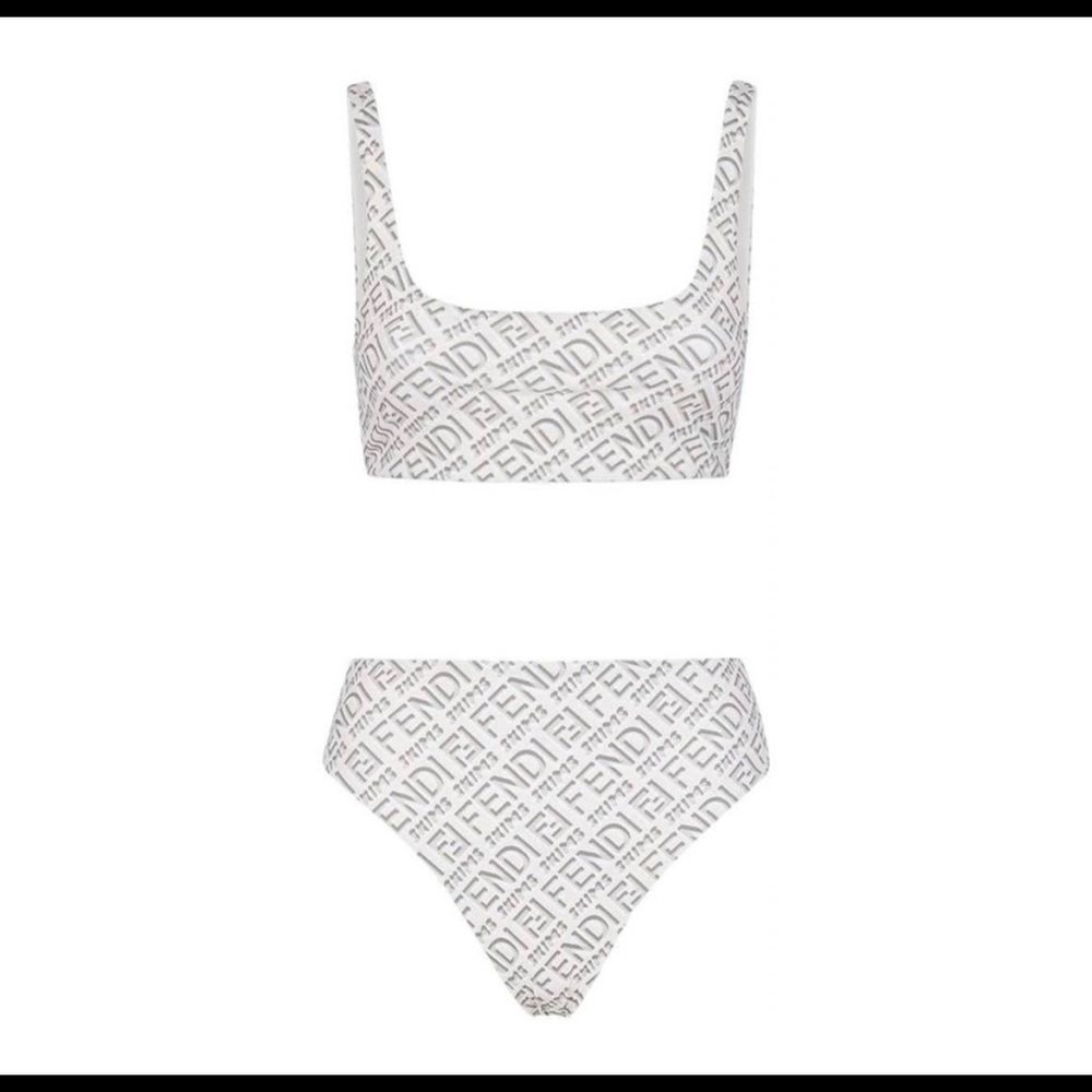 NWT Fendi Skims reversible bathing suit - bikini in white